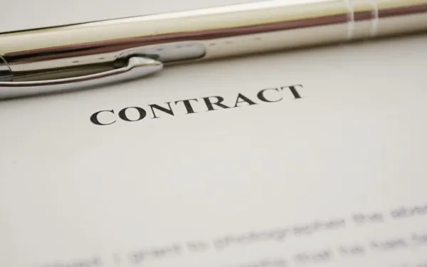 Contract with a pen