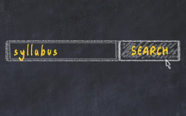 online search tool with word "syllabus" in search