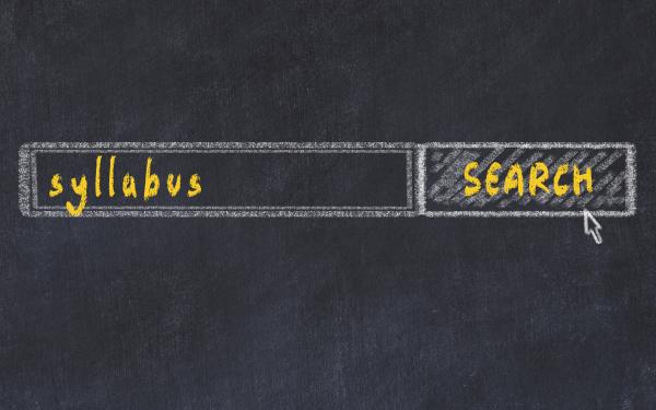 online search tool with word "syllabus" in search