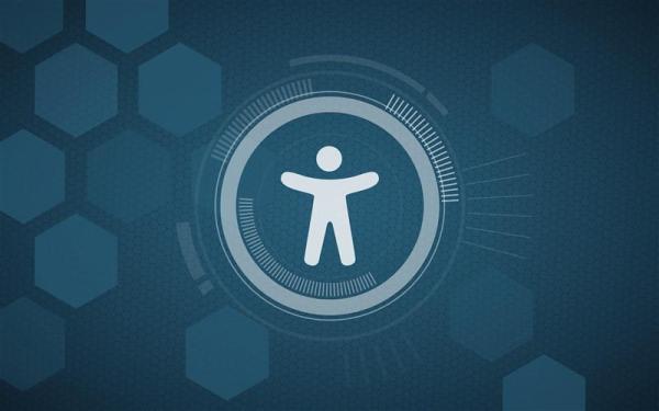 The symbol for digital accessibility: a person within a circle.